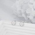 wholesale 925 Sterling Silver Round White Opal Star Constellation Stud Earrings for Women Girls  (Zodiac Sign)-0-2