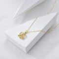 wholesale 10K Yellow Gold Celtic Knot Necklace, Irish Inspired Jewelry, 27.9x21.2mm, 18 Chain, 1.96g, Gift Box Included-0-3