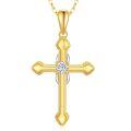 wholesale 14K Gold Butterfly Cross Pendant Necklace 14K Gold  Chain s for Her-0-1