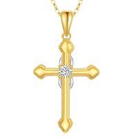 wholesale 14k Gold Cross Pendant With Lab Diamond-Celtic Infinity Cross