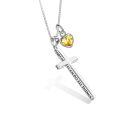 wholesale 925 Sterling Silver Cross Pendant With Blue Opal And Philippians Inscription-0-21