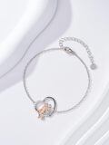 TOUPOP Sterling Silver & Stone Heart Bracelets Sister Gifts-0-2