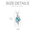 TOUPOP 925 Silver Topaz Sister Necklace-0-4