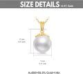 wholesale Gold 14K Yellow Gold Freshwater Pearl Pendant Necklace for Women - Elegant Design with Chain Length of 37cm (16+2)-0-5