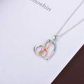 TOUPOP Sterling Silver Heart Pendant Gymnast Fashion Jewelry-0-3