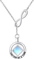 wholesale Sterling Silver NA Recovery Symbol Necklace Sobriety Gift for Women-0-18