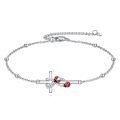 wholesale 925 Sterling Silver Cross Bracelet with Ladybug Charm for Women Birthday Gift for Mom-0-1