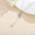 wholesale Sterling Silver & Freshwater Pearl Butterfly Necklace with Cubic Zirconia - 9mm Pearl Drop Pendant-0-2