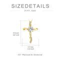 wholesale 14K Gold Cubic Zirconia Cross Pendant Necklaces with Chain - Religious Gifts for Her (Mom/Wife/GF)-0-3