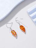 wholesale 925 Sterling Silver Leaf Opal Drop Earrings - Mother's Day Gifts for Women-0-34