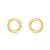 wholesale 14k Gold Round Hoop Earrings Wholesale Elegant And Minimalist Design For Everyday Wear-Circle