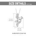 TOUPOP 14K Gold Rose Pendant Necklace Flower Jewelry Gift for Women-0-3