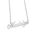TOUPOP 10k/14k/18k Solid Gold Custom Name Necklace For Women-0-5