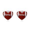 TOUPOP 925 Sterling Silver Sports Stud Earrings Tennis Baseball Volleyball Soccer Basketball Football Softball Hockey Gifts-0-0