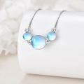 wholesale 925 Sterling Silver Pearl Necklace Platinum Plated Graduated Ball Bead Box Chain For Women-0-6