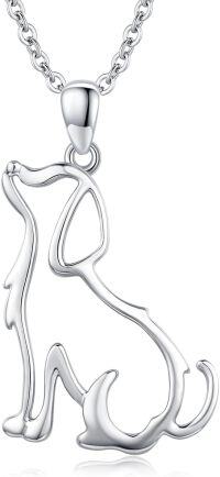 wholesale 925 Sterling Silver Cat Silhouette Pendant Necklace - Adorable  for Women and Girls-Dog Necklace
