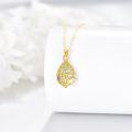 wholesale 14K Gold Hollow Fairy in the Tree Design Pendant Necklace for Women-0-2