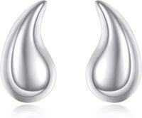 wholesale 925 Sterling Silver Hollow Teardrop Hoop Earrings for Women - Waterdrop -Teardrop Earrings 02