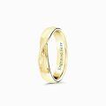 TOUPOP 14K Gold Bow Tie Men's Engraved Name Wedding Promise Ring-0-0