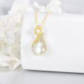 wholesale 925 Sterling Silver Pearl Swan Pendant Necklace Gold Plated Chain s for Women-0-1