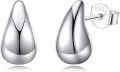 wholesale 925 Sterling Silver Teardrop Stud Earrings Minimalist  for Women Girls-0-0