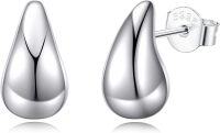 wholesale 925 Sterling Silver Teardrop Stud Earrings Minimalist  for Women Girls-Dupes Earrings