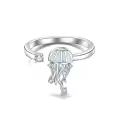 TOUPOP Sterling Silver Cute Animals Adjustable Open Rings Gifts-0-0