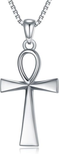 wholesale 925 Sterling Silver Ankh Cross Pendant Necklace - Egyptian  for Women-Silver