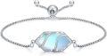 wholesale  Sterling Silver Hexagon Gemstone Bracelet for Women Fine Jewelry Gift -0-18