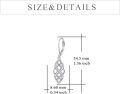 wholesale 925 Sterling Silver Black and White Opal Celtic Knot Drop Earrings with Leverbacks for Women-0-22