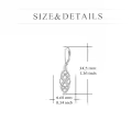 wholesale 925 Sterling Silver Black and White Opal Celtic Knot Drop Earrings Wholesale with Leverbacks for Women-0-22