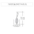 wholesale 925 Sterling Silver Blue Cubic Zirconia Infinity Knot Leverback Drop Earrings For Women-0-22