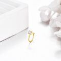 wholesale 14K Gold Clip-On Open Hoop Ear Cuff, No-Piercing Elegant Cartilage Earring, 10mm Lightweight Hypoallergenic Gift for Women-0-4