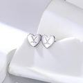 wholesale 925 Sterling Silver Heart-Shaped Crossed Hockey Sticks Stud Earrings for Women Girls Sport Lover Gift Jewelry Accessories-0-2