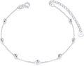 wholesale 14K Gold Chain with Beads Ankle Anklets for Women - Adjustable Length 9-12 Inches s-0-0