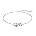 TOUPOP Sterling Silver & Stone Dragonfly Butterfly Ladybug Four Leaf Clover Adjustable Bracelet-0-0
