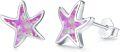 wholesale 925 Sterling Silver Pink Opal Starfish Stud Earrings - Ocean Beach  for Her-0-0