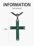 TOUPOP 925 Sterling Silver Cross Pendant Necklace Religious Jewelry Gift-0-3