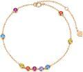 wholesale 14K Yellow Gold 5A Cubic Zirconia Gemstone Chakra Bracelet, Adjustable Lead & Nickel Free, Gift Box-0-0