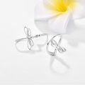 wholesale 925 Sterling Silver Butterfly Shape Hypoallergenic Leverback Earrings for Women & Teen Girls - Vintage Style  Idea for Mothers' Day-0-5