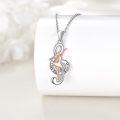 wholesale 925 Sterling Silver Ballerina Pendant I Love You Forever Couples Hug Family Love Necklace s for Her Wife-0-2