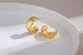 wholesale Gold Metal Lightweight Geometric Hoop Earrings for Women Gifts Jewelry 42mm Diameter-0-1