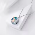 TOUPOP Sterling Silver & Crystal Elephant Celtic Moon Pendant Necklace-0-3
