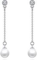 wholesale 925 Sterling Silver Round White Freshwater Pearl Dangle Earrings for Women-0-0