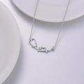 wholesale 925 Sterling Silver Heartbeat Stethoscope & Love Pendant Necklace for Doctors and Nurses-0-2