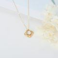 TOUPOP 14K Gold & Stone Love Knot Pendant Necklace-0-1