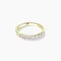 TOUPOP 10k 14k 18k Gold Moissanite Women's Eternity Wedding Band Ring-0-1