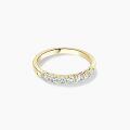 TOUPOP 10k 14k 18k Gold Moissanite Women's Eternity Wedding Band Ring-0-1