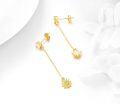 wholesale 14K Gold Sunflower Drop Earring for Her-0-2