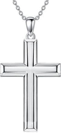 wholesale 925 Sterling Silver Origami Cross Pendant Necklace  for Women-Cross